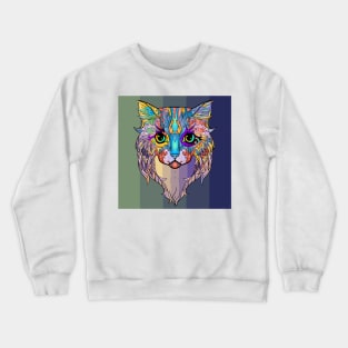 Animal Faces 080 (Style:10) Crewneck Sweatshirt